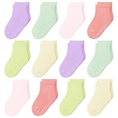 HYzgb Toddler Girls' Non-Slip Crew Socks HYzgb Toddler Girls' Non-Slip Crew Socks